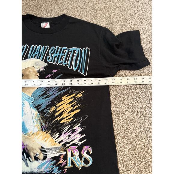 Ricky Van Shelton Band Concert Tee T-Shirt Size M 90's Vintage - Picture 6 of 6